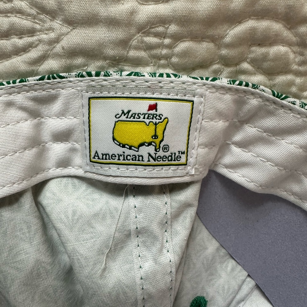 2025 Masters White with Green Patterned Golf Hat with Embroidered Logo NWT - Picture 7 of 7